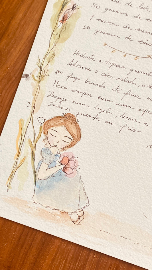 Receita ilustrada - Bolo de Tapioca