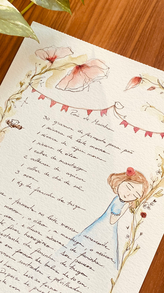 Receita ilustrada - Pão de Mainha