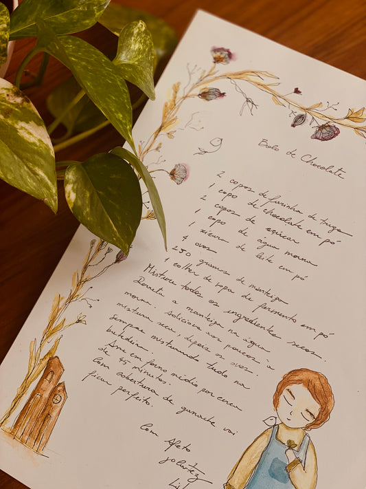 Receita ilustrada - Bolo de Chocolate